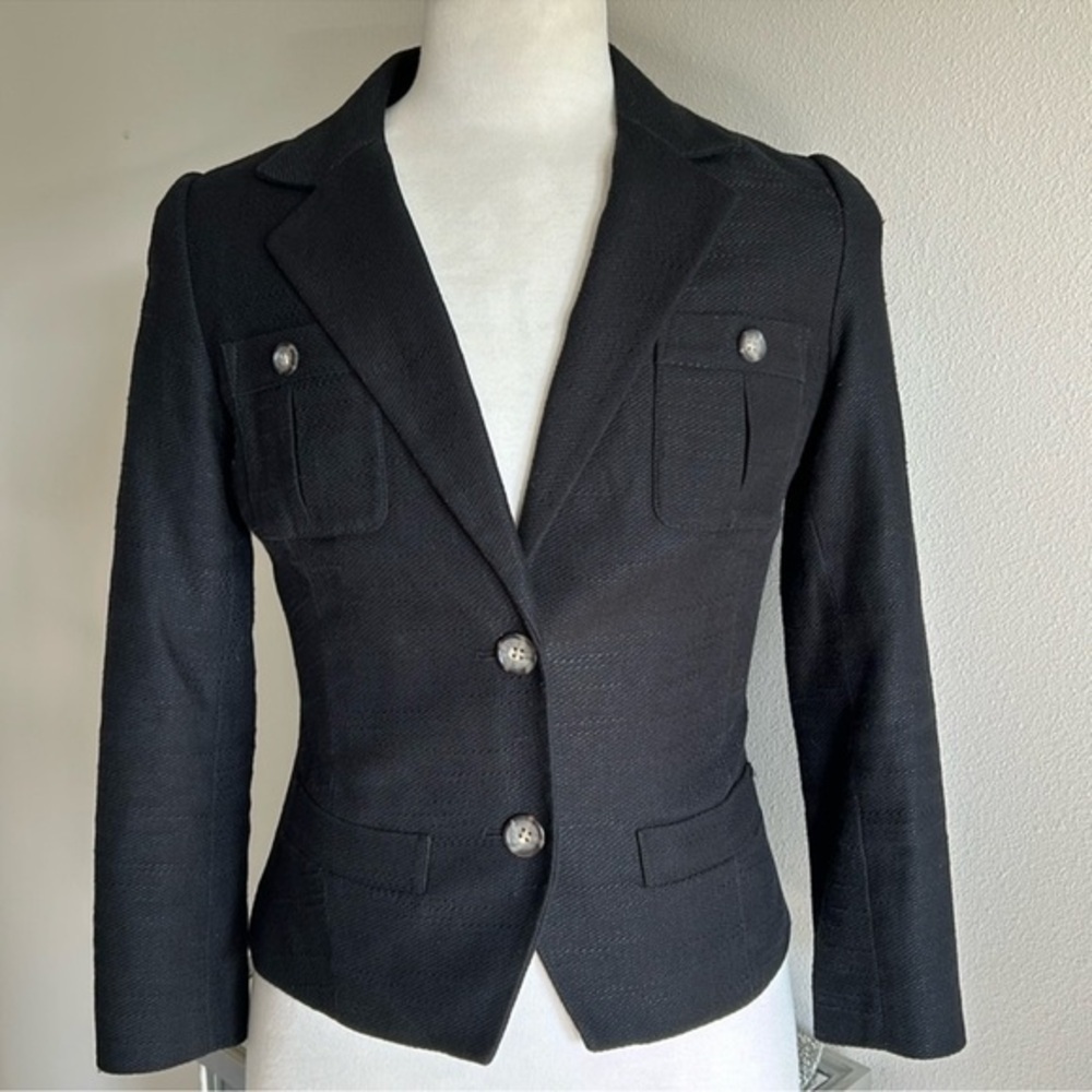 Banana Republic Black Textured Blazer